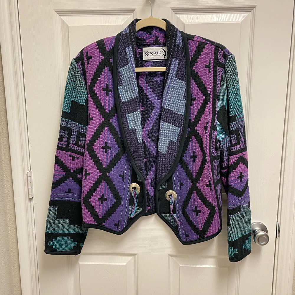 Vintage Kokopelli Open Front Jacket